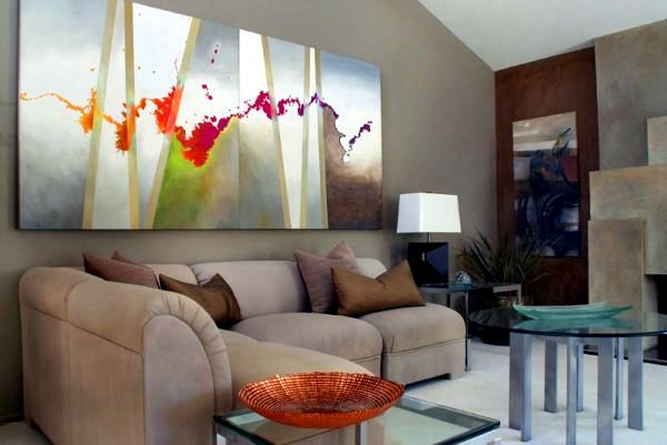 Use abstract art as decorative items for the modern home