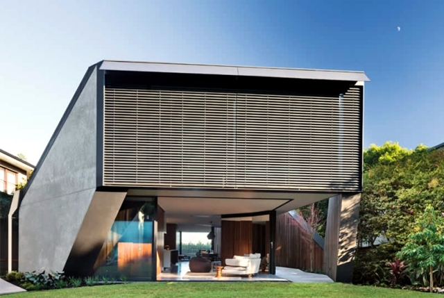 K House in Sydney - concrete house roof in a geometric design