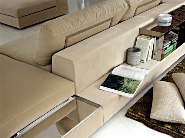 Sofa upholstered in Alcantara ® and other areas of application of the substance