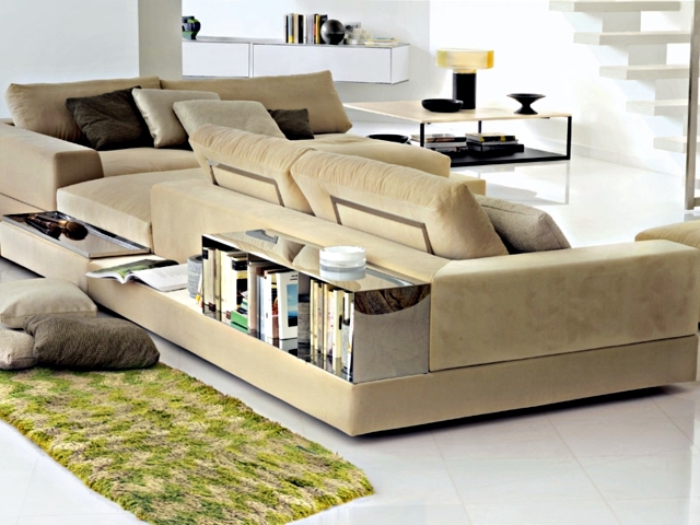Sofa upholstered in Alcantara ® and other areas of application of the substance