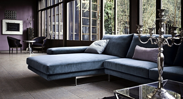 Sofa upholstered in Alcantara ® and other areas of application of the substance