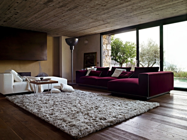 Sofa upholstered in Alcantara ® and other areas of application of the substance