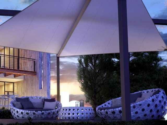 Terrace canopy "Mistral" pratic in contemporary design