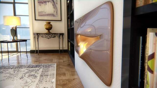 This futuristic design fireplace Mvtikka of Nüvist