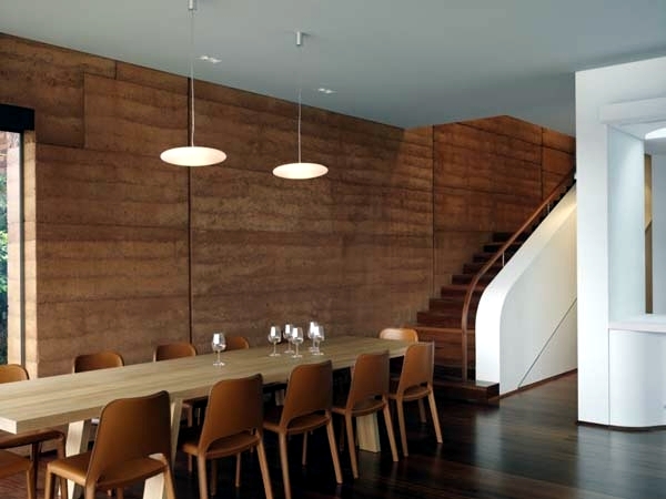 Contemporary wall cladding wood creates a warm