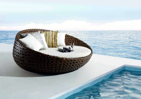 living room furniture for garden and terrace - round shapes fashion