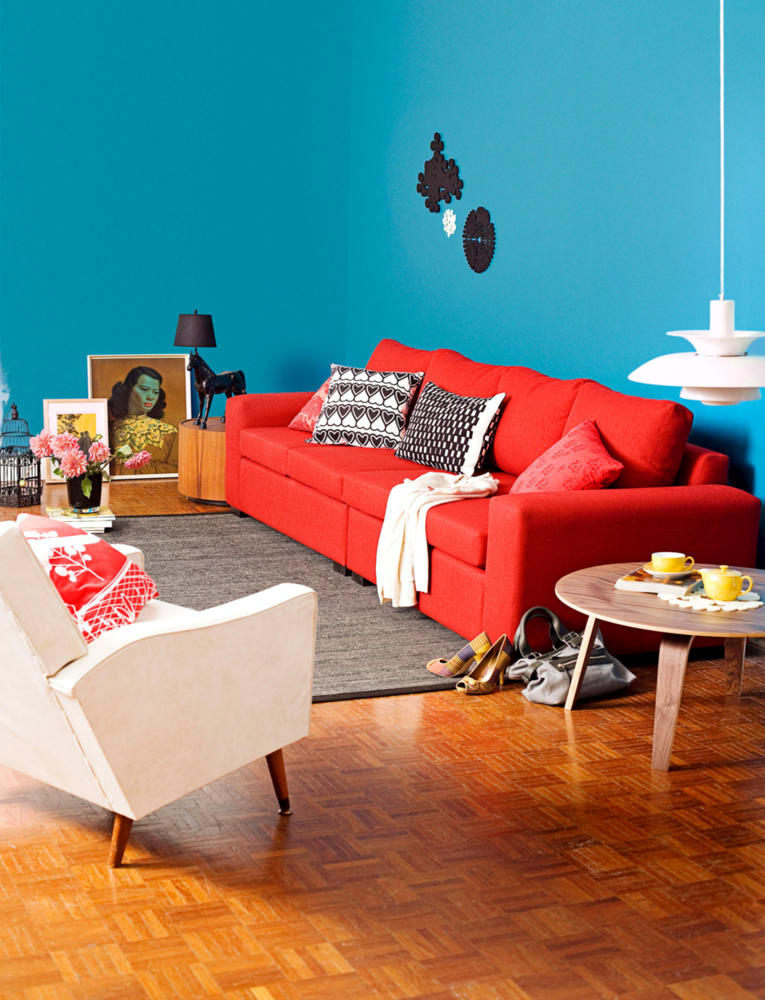 Block Color Red And Blue Interior Design Ideas Ofdesign
