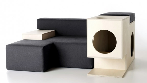 Modern design chair - comfort for you and playground for pets