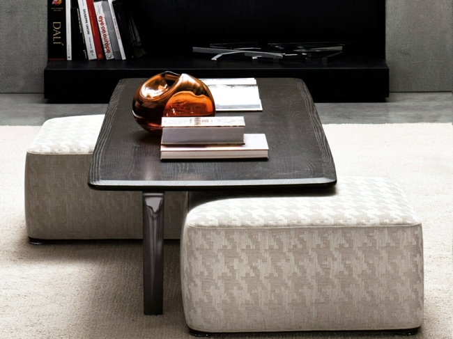 The compact side table in the living room - low profile