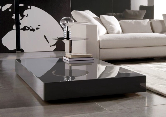 The compact side table in the living room - low profile