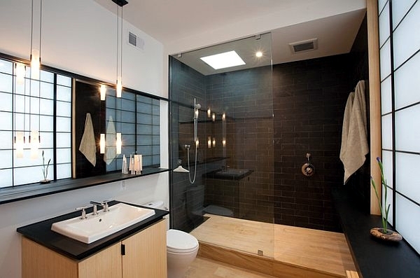 Walk in shower with glass enclosure - functional and fashionable
