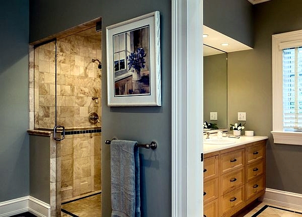 Walk in shower with glass enclosure - functional and fashionable