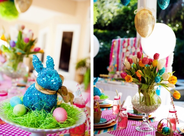 Make table decoration Easter itself - 25 ideas for colorful Easter table