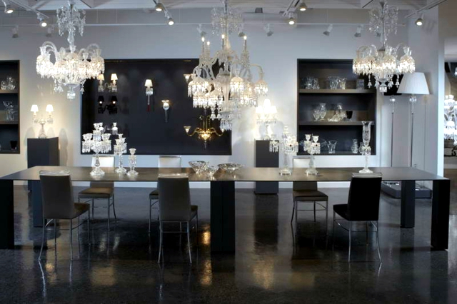 Glamorous crystal chandeliers and lamps Baccarat