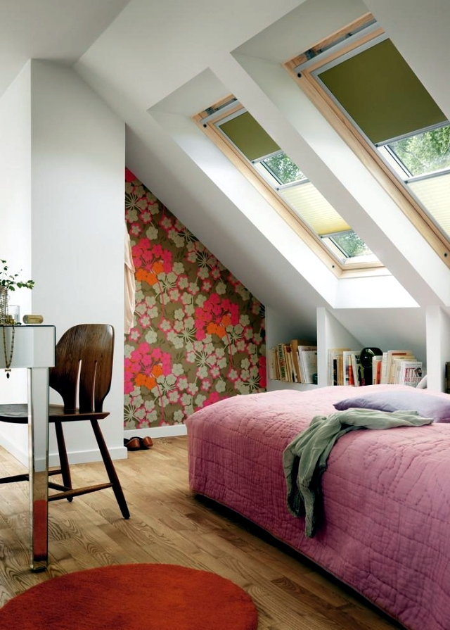 Design rooms with pitched roof to feel good