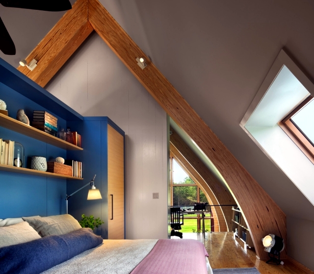 Design rooms with pitched roof to feel good