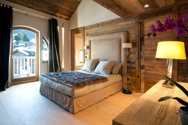 Rustic and luxurious duplex apartment "Frosty Winter" by Bo Design