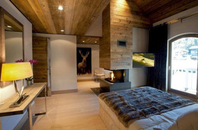 Rustic and luxurious duplex apartment "Frosty Winter" by Bo Design