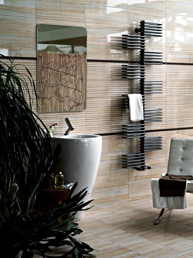 radiator design for Practical and stylish towels in the bathroom