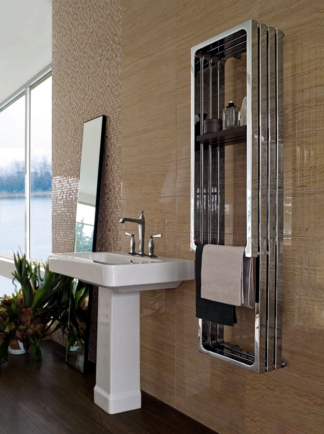 radiator design for Practical and stylish towels in the bathroom