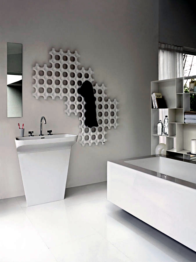 radiator design for Practical and stylish towels in the bathroom