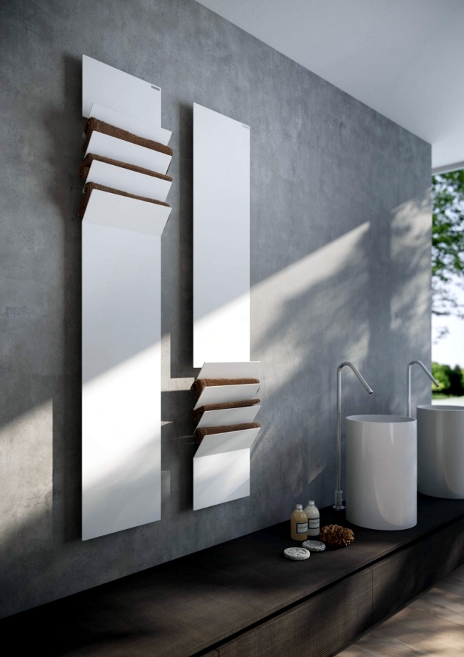 radiator design for Practical and stylish towels in the bathroom