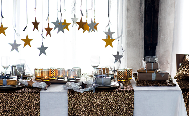 Christmas table in gold and silver - 22 ideas glamor