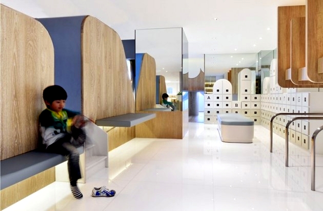 The interior design of a new learning center promotes learning ability