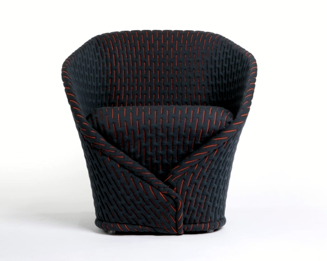 Modern upholstered furniture by Moroso - luxury armchair in retro style