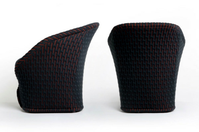 Modern upholstered furniture by Moroso - luxury armchair in retro style