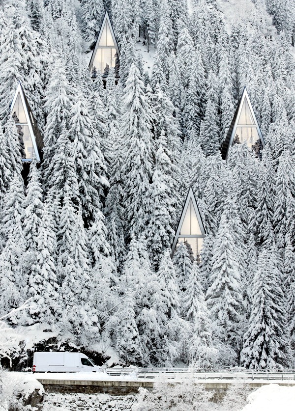 Eco house in the forest 3D views Konrad Wojcik