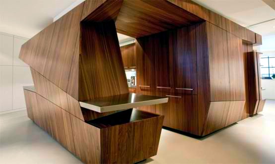 Modern furniture and use of wood in the study. | Interior Design Ideas -  Ofdesign