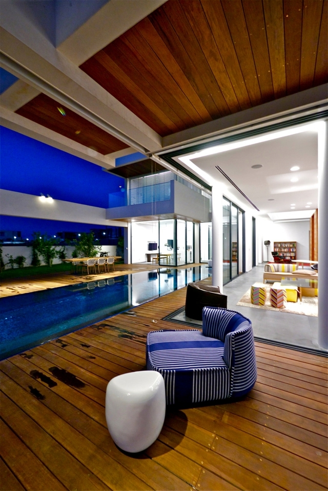 Modern house with pool promises a good time outdoors