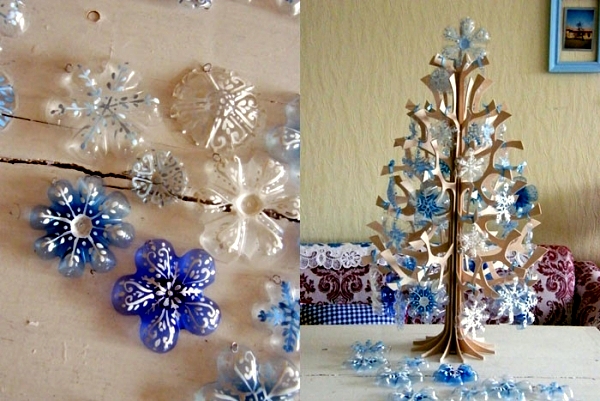 Snowflakes craft and decorate the apartment for Christmas nice