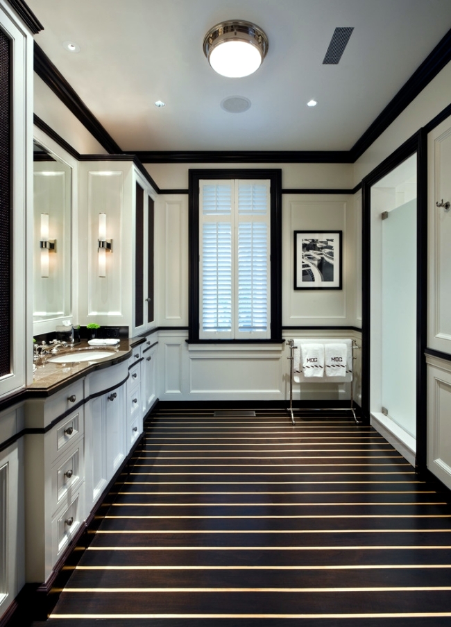 black trim interior design