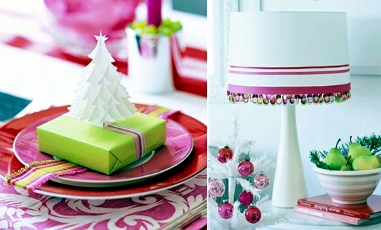 Merry Christmas decoration - craft ideas with ribbon