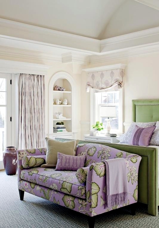 Bedroom design Purple - Lilac 20 ideas for interior decoration