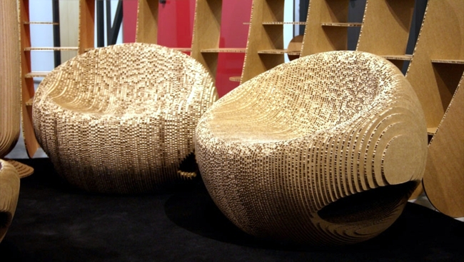 Furniture recycling cardboard design for nature