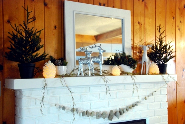 Decorate happily coats - Ideas for Christmas decorations for the fireplace