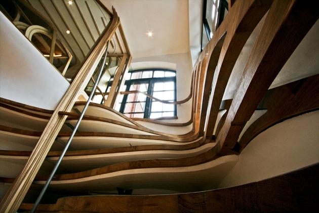 Winning design wooden staircase that seems almost alive