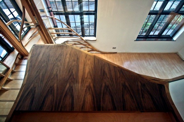 Winning design wooden staircase that seems almost alive