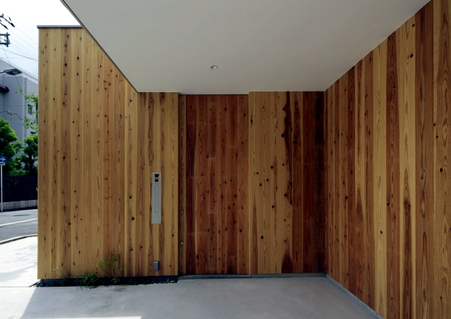 Modern minimalist house with garden in Nishimikuni, Japan