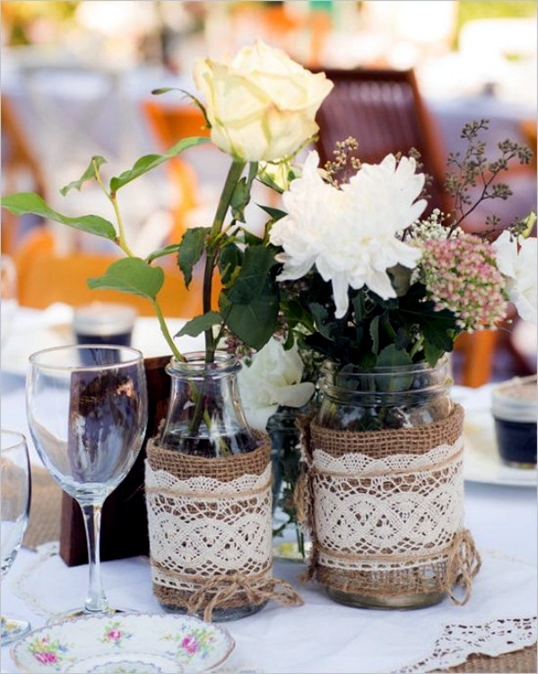 Table decoration for wedding - 80 ideas with flowers and greenery