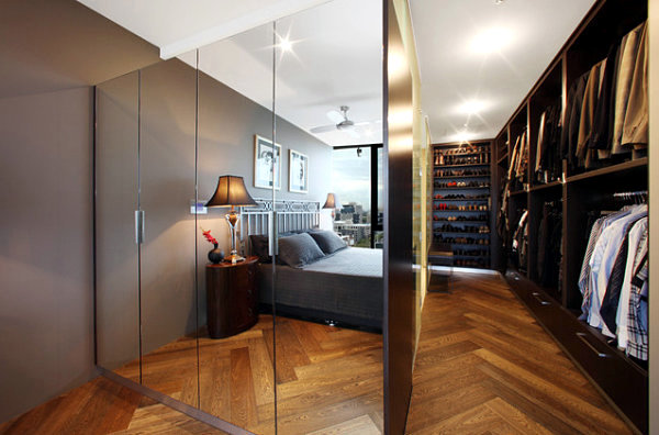 Build a wardrobe with mirror illusion of infinite space