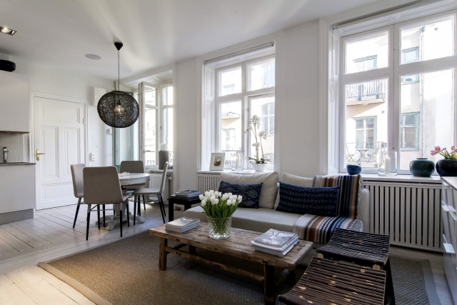 Scandinavian style in a small apartment in Stockholm
