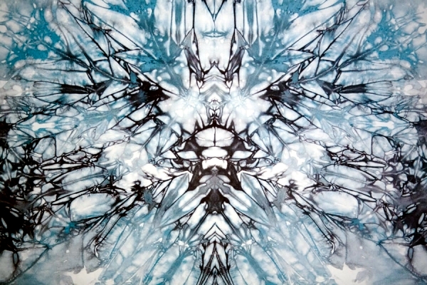 wallpaper design motif inspired Shibori textile art