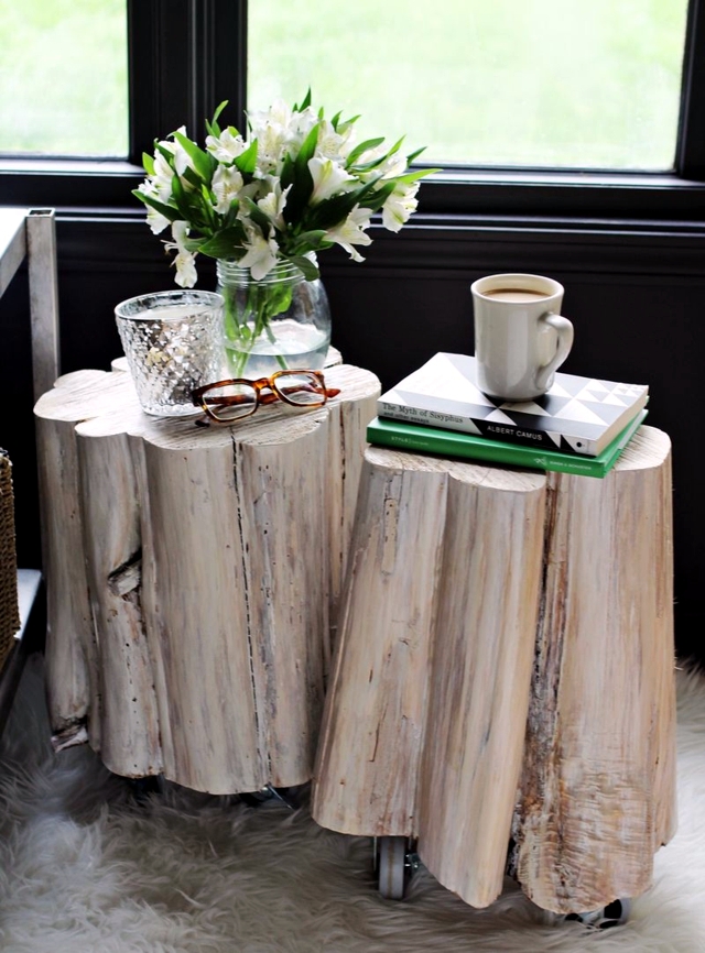 Design side table - 23 creative ideas that you can build yourself