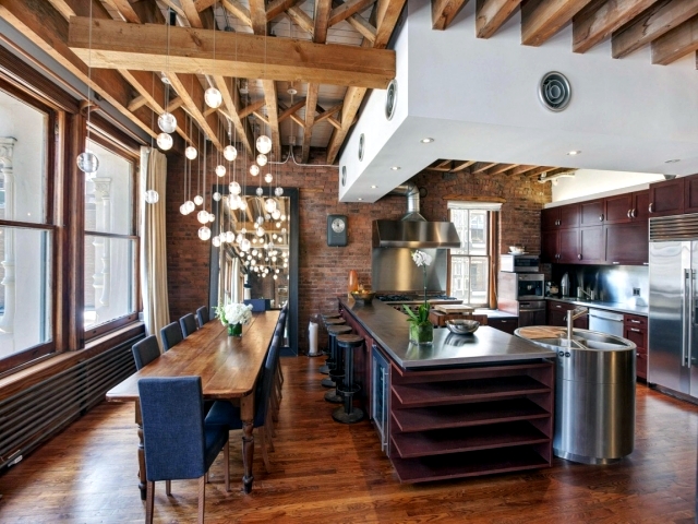 The industrial look in a lovely apartment in SoHo, New York