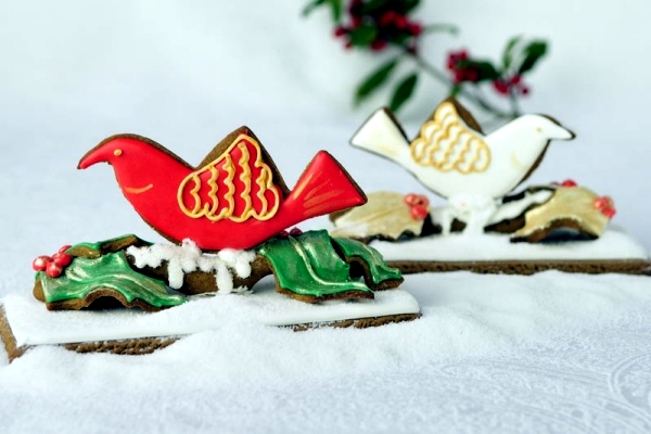 Ideas for arrangements with festive Christmas cookies and gingerbread