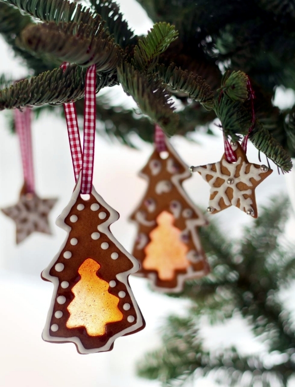 Ideas for arrangements with festive Christmas cookies and Ideas for arrangements with festive Christmas cookies and